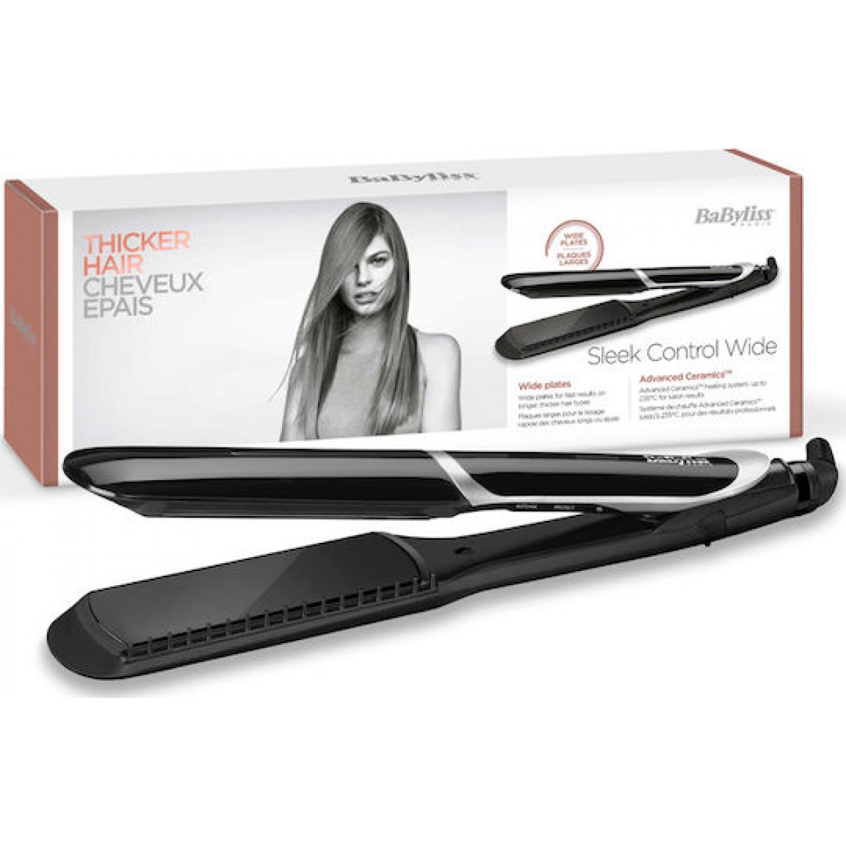 Babyliss Ceramic Straight ST089E Πρέσα Μαλλιών με Κεραμικές Πλάκες