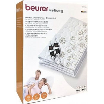 Beurer UB 68 XXL Διπλό Ηλεκτρικό Υπόστρωμα Πλενόμενο Λευκό 120W 150x160εκ.